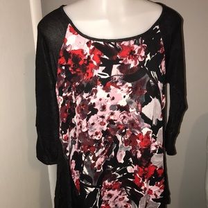 Established 1962 long sleeve floral blouse